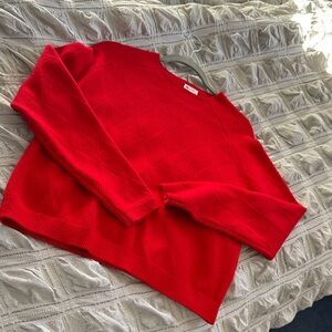 Active USA Vibrant Red Crew Neck Sweater.  Beautiful red sweater.